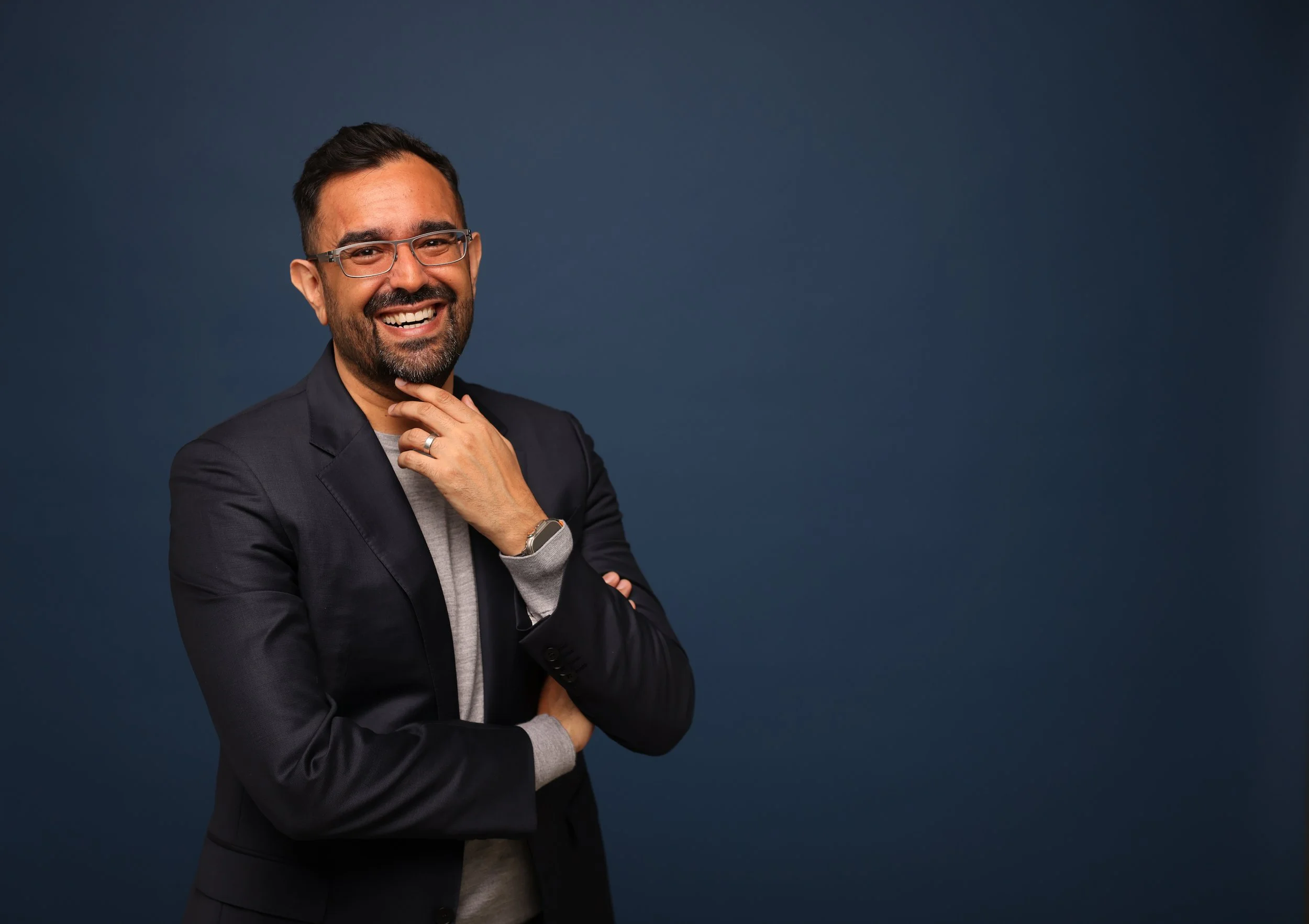 Azeem Azhar speaking at a leadership event